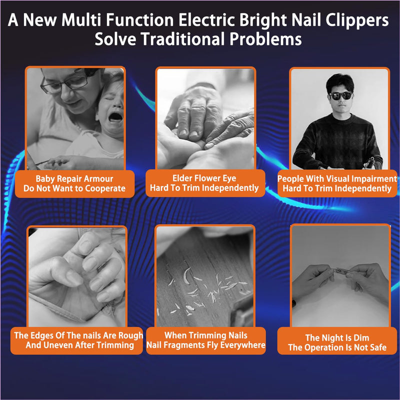 4-in-1 Electric Nail Clipper | قاطعة أظافر كهربائية 4 في 1