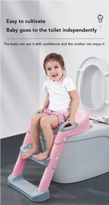 🚽 Adjustable Soft Toilet Ladder | مقعد تدريب التواليت للأطفال مع سلّم