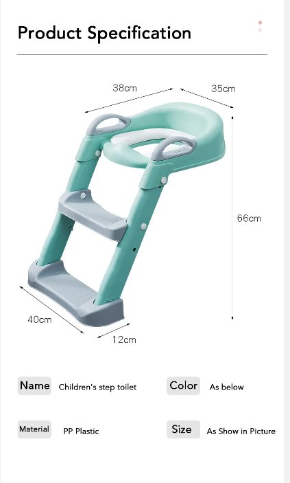 🚽 Adjustable Soft Toilet Ladder | مقعد تدريب التواليت للأطفال مع سلّم
