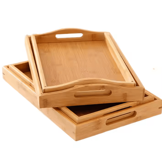 EcoServe Bamboo Serving Tray Set Ⓢ