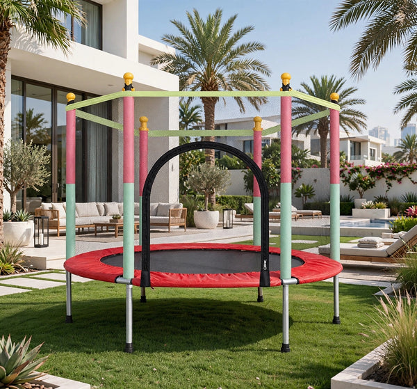 🤸 Child Trampoline Net Jumping Mat | ترامبولين الأطفال بشبكة الأمان