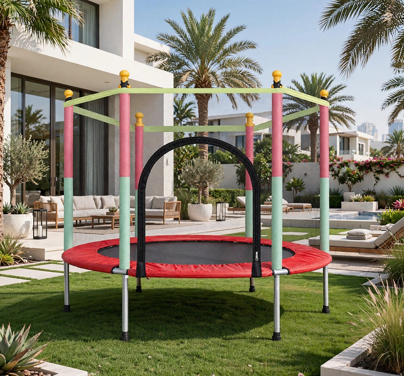 🤸 Child Trampoline Net Jumping Mat | ترامبولين الأطفال بشبكة الأمان